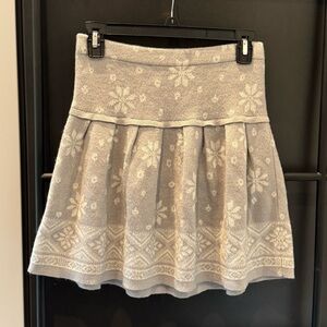 Princess Vera Wang Women’s Snowflake Knit Skirt Grey/Ivory, Size S